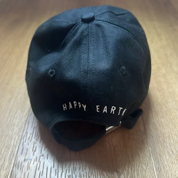 Happy Earth Black 'Give A Damn' Ball Cap Dad Hat - Picture 2 of 7